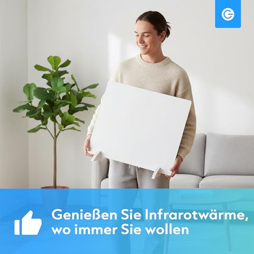 Silvergear® Infrarotheizung Standgerät 425W | Infrarotheizung Energiesparend | Infrarot Heizung Heizplatte mit Überhitzungsschutz | Heizen Sie Ihr Haus und Sparen Sie Energie | Infrarotpaneele – Bild 4