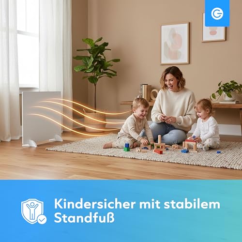 Silvergear® Infrarotheizung Standgerät 425W | Infrarotheizung Energiesparend | Infrarot Heizung Heizplatte mit Überhitzungsschutz | Heizen Sie Ihr Haus und Sparen Sie Energie | Infrarotpaneele – Bild 5