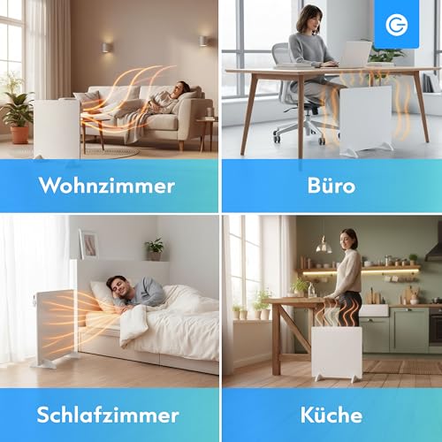 Silvergear® Infrarotheizung Standgerät 425W | Infrarotheizung Energiesparend | Infrarot Heizung Heizplatte mit Überhitzungsschutz | Heizen Sie Ihr Haus und Sparen Sie Energie | Infrarotpaneele – Bild 6
