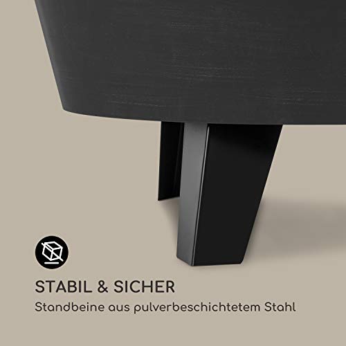 Blumfeldt 2-in-1 Feuerschale - Feuerschale für den Garten mit Edelstahl-Grillrost, Feuerschalen FireView Concept, Funkenschutz, Trageringe, Schürhaken & Grillrost, Stil: Nolana, schwarz – Bild 6