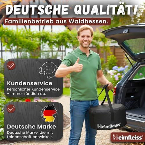 Heimfleiss® Rauchfreie Feuerschale Edelstahl Ø50cm | Feuerkorb mit Grillrost | Feuerschale Rauchfrei für Garten, Camping, Balkon & Terrasse | Rauchfreie Feuerstelle mit Grill | Feuertonne ohne Rauch – Bild 9