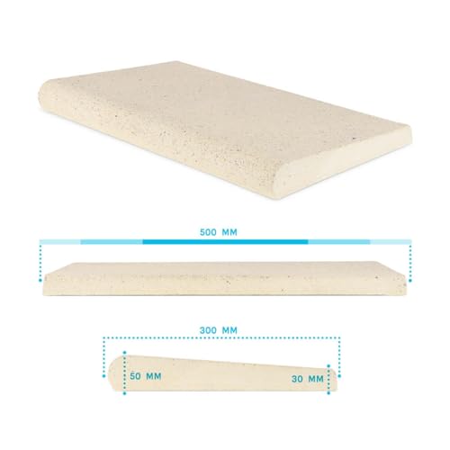 Paradies Pool® Pool Beckenrandstein Komplettset rechteck 300 x 500 cm Sand Welle Schwallkante Poolrandstein Poolumrandung Schwimmbeckenumrandung Randstein – Bild 2