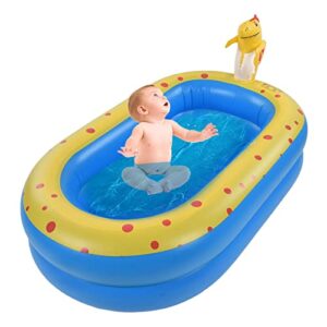 Alternative view of SPYMINNPOO Doppellagiges Aufblasbares Babyschwimmbecken mit Wasserspray, Ideal für die Interaktion zwischen Kindern und Kindern, 42 X 41 X 32 Zoll, PVC-Material, Sommerspielzeit