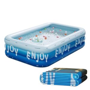Aufblasbarer Pool, Aufblasbecken Für Kinder Und Erwachsene, Rechteckiges UV Beständiges Schwimmbecken Für Und Garten Badevergnügen