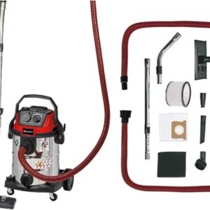 Einhell Nass-Trockensauger TE-VC 2025 SACL (Staubschutzkl. L, für Staubpartikel mit AGW-Werten >1 mg/m³, 25l-Edelstahltank, Filterreinigung, Gerätesteckdose, inkl. Düsen u. Filter)
