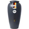 4rain Amphora Regentonne 220 Liter Graphitgrau – Regenamphore mit Auslaufhahn Anschluss-Set – Frostsicherer Regenwassertank/Regenwassertonne – Wassertonne für Garten – Wasserfass Amphoren-Optik