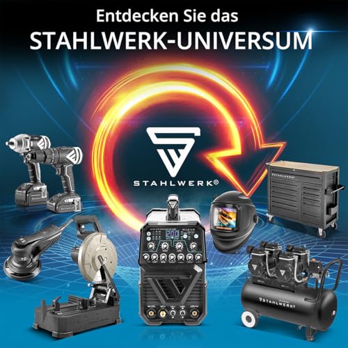 STAHLWERK Schweißgerät 2 in 1 Kombi AC/DC WIG 200 ST - Vollausstattung - WIG & MMA schweißen ist bis 200 A möglich, IGBT-Inverter, HF-Zündung, Smartkühlung, ideal für Aluminium & Stahl – Bild 15