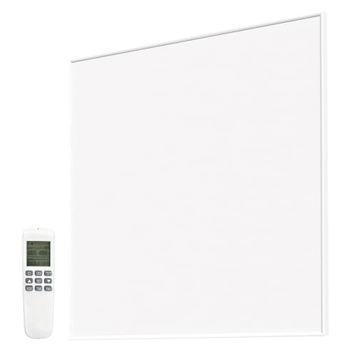 HOMCOM Infrarotheizung 400W mit einstellbarer Thermostat Wandmontage 2-4 Min auf Betriebstemperatur Heizkörper Elektroheizung mit Wochentimer, Überhitzungsschutz, Kindersicherung Weiß