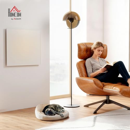 HOMCOM Infrarotheizung 400W mit einstellbarer Thermostat Wandmontage 2-4 Min auf Betriebstemperatur Heizkörper Elektroheizung mit Wochentimer, Überhitzungsschutz, Kindersicherung Weiß – Bild 2