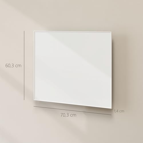 HOMCOM Infrarotheizung 400W mit einstellbarer Thermostat Wandmontage 2-4 Min auf Betriebstemperatur Heizkörper Elektroheizung mit Wochentimer, Überhitzungsschutz, Kindersicherung Weiß – Bild 7