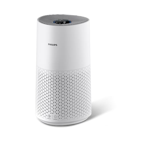 Philips Luftreiniger Smart 1000 Serie - Reinigt Räume bis zu 78 m² - Entfernt 99,97 Prozent der Pollen, Staub und Rauch - Ultraleise und niedriger Energieverbrauch - AC1711/10, Weiß