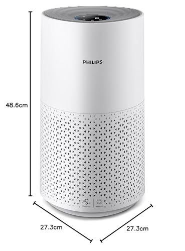 Philips Luftreiniger Smart 1000 Serie - Reinigt Räume bis zu 78 m² - Entfernt 99,97 Prozent der Pollen, Staub und Rauch - Ultraleise und niedriger Energieverbrauch - AC1711/10, Weiß – Bild 10