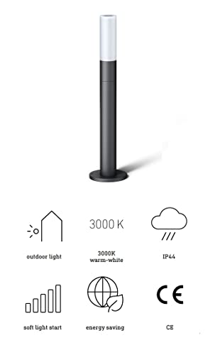 Steinel LED Wegeleuchte GL 65 Anthrazit, Opalglas, Aluminium Standleuchte, Gartenleuchte warmweiß, 77 cm hoch – Bild 4