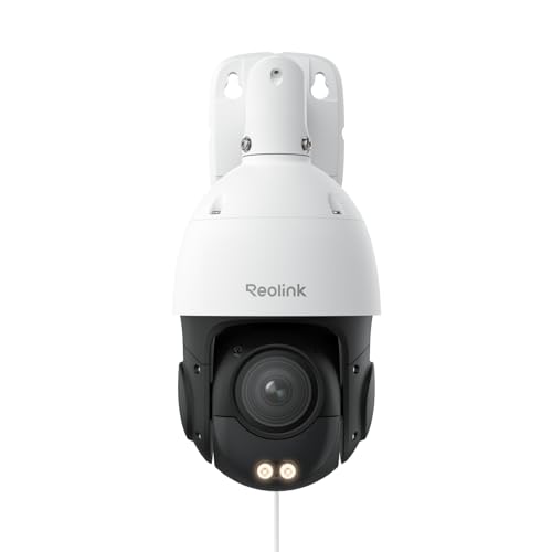 Reolink Smart 4K/8MP UHD PTZ Dome Überwachungskamera Aussen mit revolutionären 16X optischem 3D-Zoom, Farbnachtsicht, Personen-/Fahrzeug-/Tiererkennung, Zwei-Wege-Audio, 24/7 Aufzeichnung, RLC-823S2