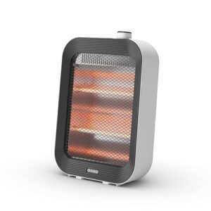 Olimpia Splendid Quarzia Slim B – Infrarot-Heizung mit Quarzlampen, bis zu 800W, sofortige & gleichmäßige Wärme, Kippschutz, schlankes Design mit Tragegriff