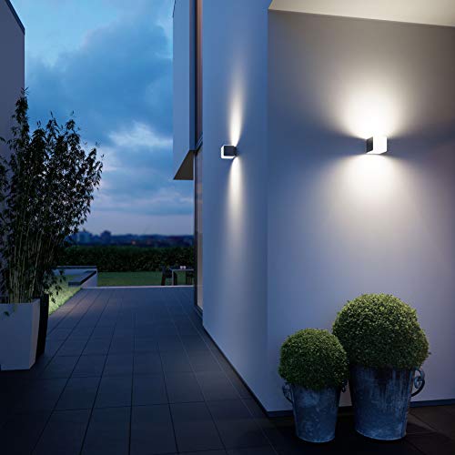 Steinel LED Außenleuchte L 830 SC Connect, smarte Wandleuchte außen, Bewegungsmelder, dimmbar, vernetzbar per App, Zeitschaltuhr, 3000 K, Anthrazit – Bild 3