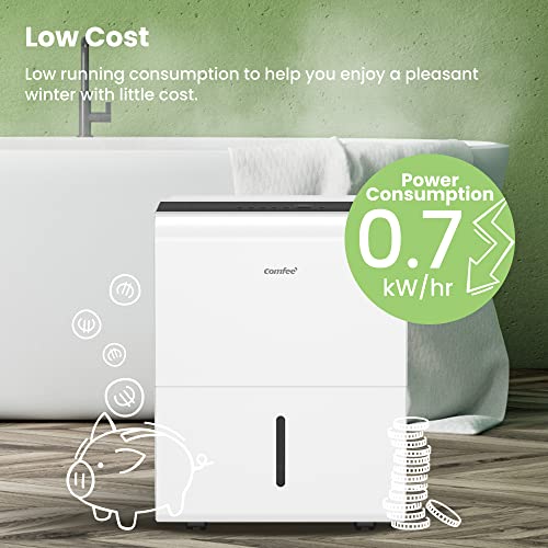 Comfee Luftentfeuchter 30L/24h,Raumgröße ca.180m³(80m²),Intelligenter Entfeuchtermodus,Smart Dehumidifier für Wohnung,Bad & Keller, 24H Timer,Wassertank 3L,MDDP-30DEN7 – Bild 2