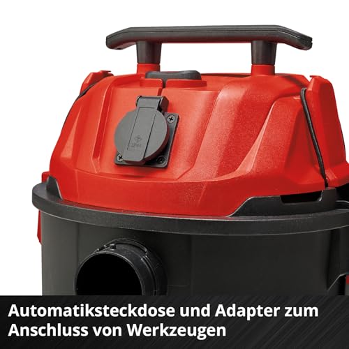 Einhell Nass-Trockensauger TC-VC 1825 A (1.250 Watt, 180 mbar Saugleistung, Automatiksteckdose, 25 L Auffangbehälter, Tragegriff, inkl. Düsen, Filter und Schmutzfangsack) – Bild 7