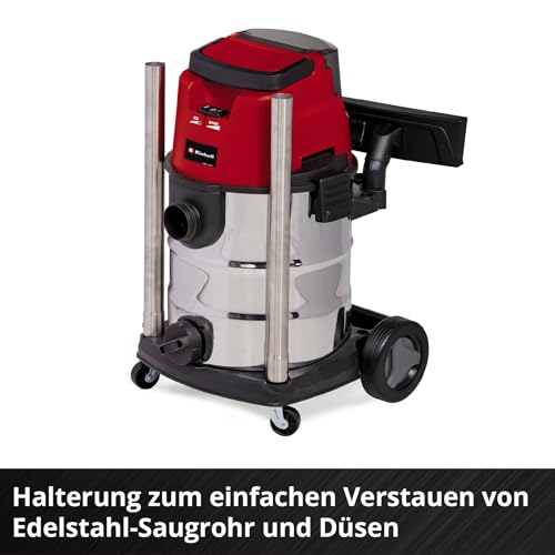 Einhell Akku-Nass-Trockensauger TE-VC 36/25 Li S-Solo Power X-Change (Li-Ion, 36 V, ECO/BOOST-Mode, 150 mbar Saugleistung, Edelstahlbehälter 25l, ohne Akku und Ladegerät), Black / Red – Bild 10