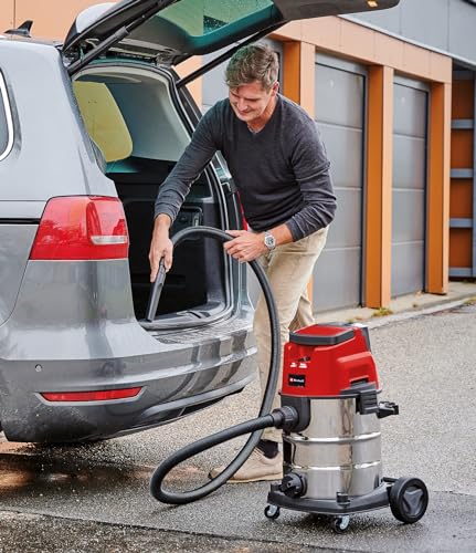 Einhell Akku-Nass-Trockensauger TE-VC 36/25 Li S-Solo Power X-Change (Li-Ion, 36 V, ECO/BOOST-Mode, 150 mbar Saugleistung, Edelstahlbehälter 25l, ohne Akku und Ladegerät), Black / Red – Bild 4