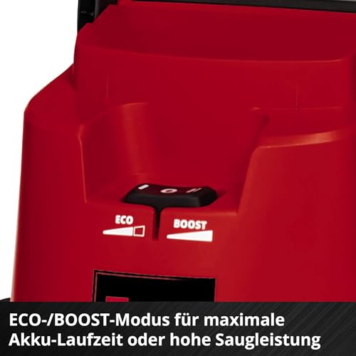 Einhell Akku-Nass-Trockensauger TE-VC 36/25 Li S-Solo Power X-Change (Li-Ion, 36 V, ECO/BOOST-Mode, 150 mbar Saugleistung, Edelstahlbehälter 25l, ohne Akku und Ladegerät), Black / Red – Bild 7