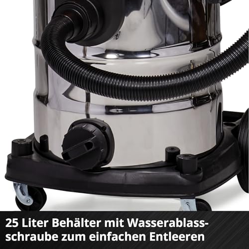 Einhell Akku-Nass-Trockensauger TE-VC 36/25 Li S-Solo Power X-Change (Li-Ion, 36 V, ECO/BOOST-Mode, 150 mbar Saugleistung, Edelstahlbehälter 25l, ohne Akku und Ladegerät), Black / Red – Bild 8