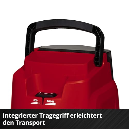 Einhell Akku-Nass-Trockensauger TE-VC 36/25 Li S-Solo Power X-Change (Li-Ion, 36 V, ECO/BOOST-Mode, 150 mbar Saugleistung, Edelstahlbehälter 25l, ohne Akku und Ladegerät), Black / Red – Bild 9
