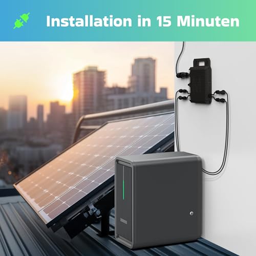 SUNNIVA® 2000W Balkonkraftwerk mit 4.48 kWh Speicher MARSTEK 2x B2500-D, BIFAZIAL FULLBLACK komplett Steckdose, PV Solaranlage Komplettset mit Solarspeicher, 4x 500W N-Type Glas-Glas Bifacial Module – Bild 6