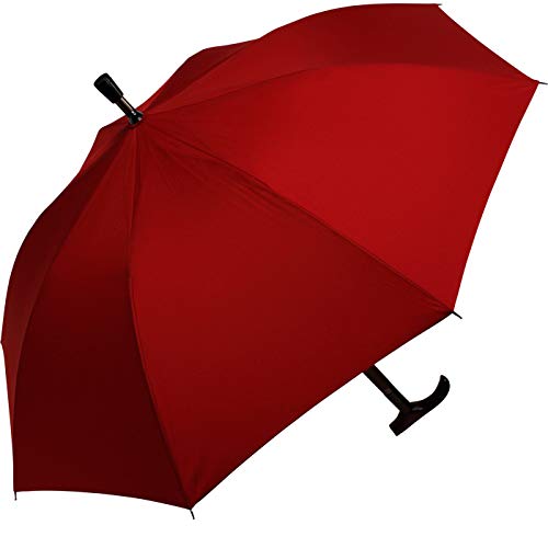 iX-brella Stützschirm höhenverstellbar mit Holzgriff - dunkelrot – Bild 2