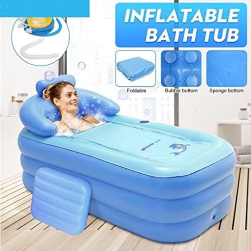 Gazechimp Langlebige Aufblasbare PVC Badewanne 160x84x64cm Badewanne Armlehne – Bild 6