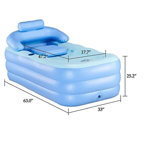 Gazechimp Langlebige Aufblasbare PVC Badewanne 160x84x64cm Badewanne Armlehne – Bild 7