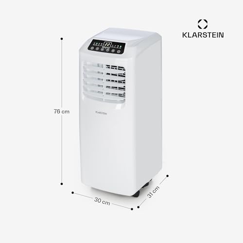 Klarstein Mobile Klimaanlage mit Abluftschlauch, 3-in-1 Klimagerät mit Ventilator & Luftentfeuchter, Kleine & Portable für Wohnung & Büro, Nachtmodus, 7000 BTU AC mit Niedrigem Verbrauch – Bild 7