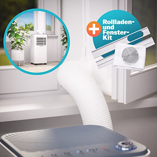 MONZANA® lokale Klimaanlage MZKA2600 WIFI App Mobil Fensterabdichtung Abluftschlauch 9000BTU 4in1 1000W 30qm Fernbedienung Luftentfeuchter Klimagerät – Bild 6
