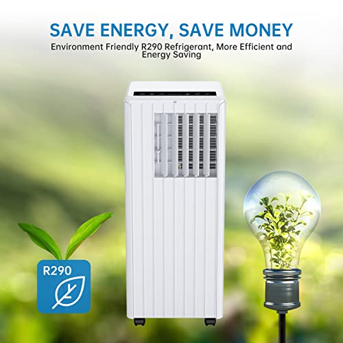 Klimaanlage 7000BTU 2,6kW, Kühlen&Ventilieren&Entfeuchten, Mobiles Klimagerät mit abluftschlauch für Räume bis 80m³(31㎡), Leiser Betrieb <65 dB, Digitaldisplay Fernbedienung, 24h-Timer – Bild 7