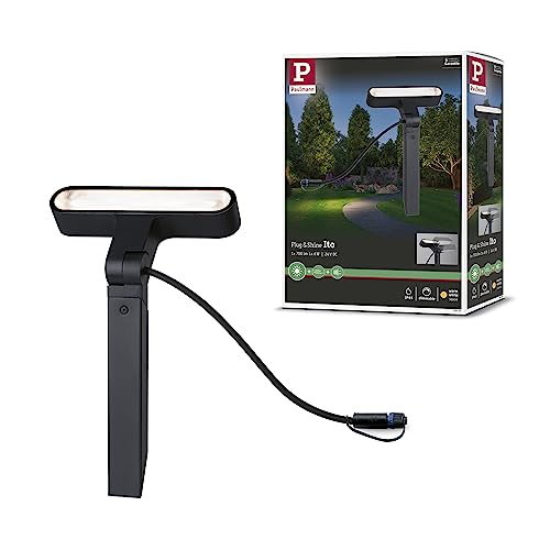 Paulmann 94544 Plug & Shine LED Außenleuchte Plug & Shine Spot Ito IP65 incl. 1x6 Watt dimmbar Außenleuchten Anthrazit Metall, Kunststoff 3000 K