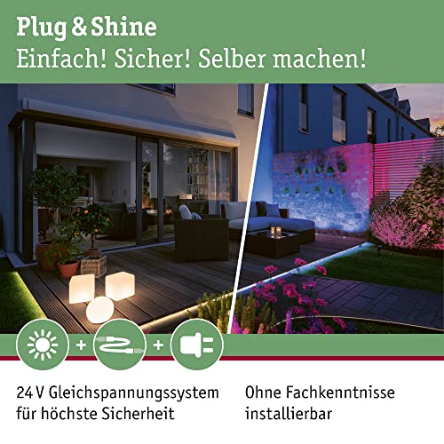 Paulmann 94544 Plug & Shine LED Außenleuchte Plug & Shine Spot Ito IP65 incl. 1x6 Watt dimmbar Außenleuchten Anthrazit Metall, Kunststoff 3000 K – Bild 6