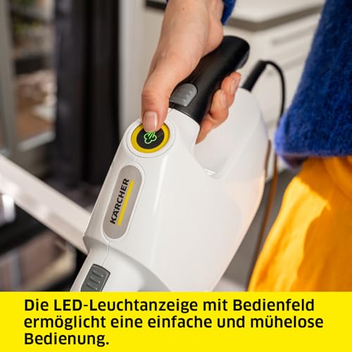 Kärcher Dampfreiniger SC 1 Multi, Aufheizzeit: 30 s, Heizleistung: 1.300 W, Flächenleistung: 30m², Tank: 200 ml, für eine komfortable und porentiefe Reinigung, Weiss – Bild 2