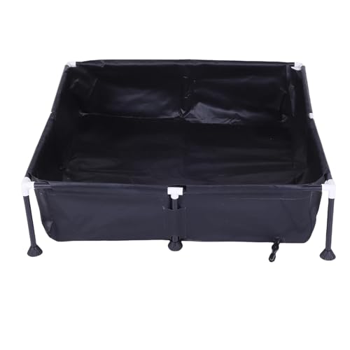 HUSHUI Über Gemahlener Schwimmbad, Kleiner Tiefer Pool 37.4x37,4x7,9 Zoll Punktionsschutz Triple Layer PVC -Material für Garten Im Freien, mit Robustem Rahmen für Kleinkinder und