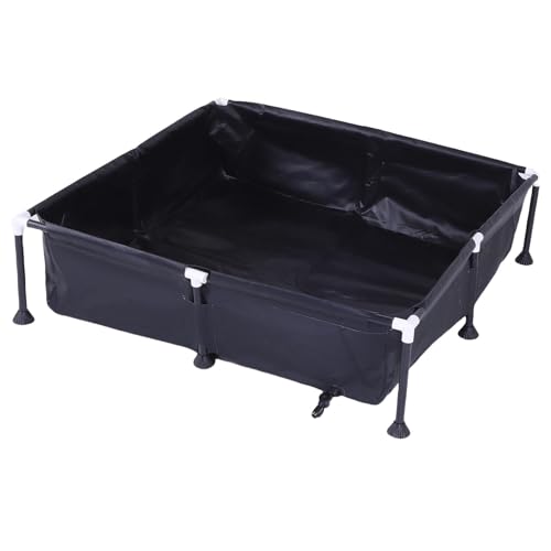 HUSHUI Über Gemahlener Schwimmbad, Kleiner Tiefer Pool 37.4x37,4x7,9 Zoll Punktionsschutz Triple Layer PVC -Material für Garten Im Freien, mit Robustem Rahmen für Kleinkinder und – Bild 4