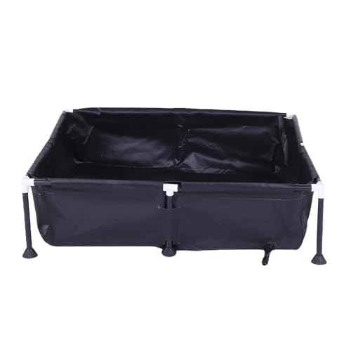 HUSHUI Über Gemahlener Schwimmbad, Kleiner Tiefer Pool 37.4x37,4x7,9 Zoll Punktionsschutz Triple Layer PVC -Material für Garten Im Freien, mit Robustem Rahmen für Kleinkinder und – Bild 5