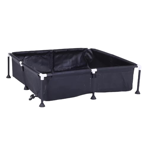 HUSHUI Über Gemahlener Schwimmbad, Kleiner Tiefer Pool 37.4x37,4x7,9 Zoll Punktionsschutz Triple Layer PVC -Material für Garten Im Freien, mit Robustem Rahmen für Kleinkinder und – Bild 8