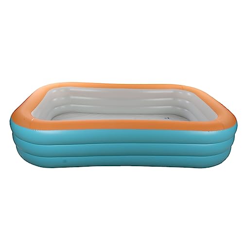 Haofy Aufblasbarer Swimmingpool, 3-lagiges, Faltbares Design für Einfache Lagerung mit Schnellaufblas- und Entlüftungsfunktion, Schwimmbecken für Außenhöfe, Kleine Hinterhöfe, Familiengebrauch (2,6 – Bild 6
