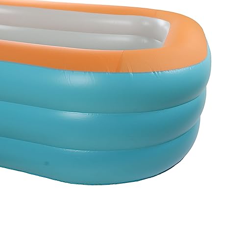 Haofy Aufblasbarer Swimmingpool, 3-lagiges, Faltbares Design für Einfache Lagerung mit Schnellaufblas- und Entlüftungsfunktion, Schwimmbecken für Außenhöfe, Kleine Hinterhöfe, Familiengebrauch (2,6 – Bild 8