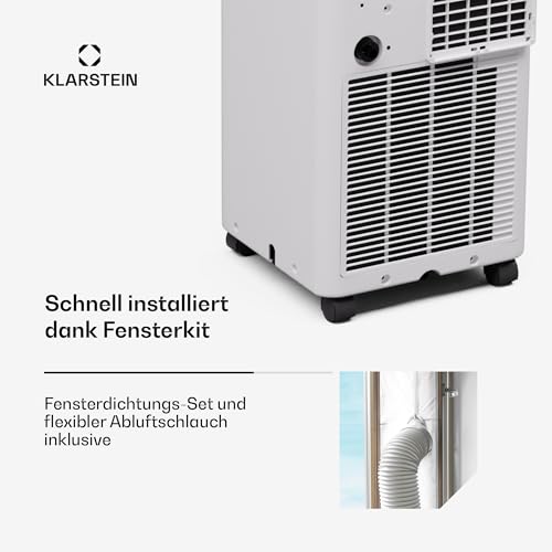 Klarstein mobile Klimaanlage mit Abluftschlauch, 9000 BTU - praktischer Luftentfeuchter, Ventilator & Kühler in einem, inklusive Kit - ideal für Räume bis 31 qm – Bild 5