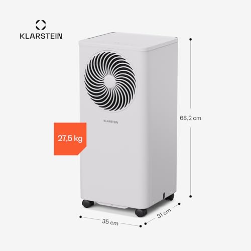 Klarstein mobile Klimaanlage mit Abluftschlauch, 9000 BTU - praktischer Luftentfeuchter, Ventilator & Kühler in einem, inklusive Kit - ideal für Räume bis 31 qm – Bild 7