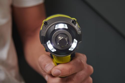 RYOBI 18 V ONE Brushless Akku-Schlagschrauber RIW18CBL-0, max. Drehmoment 450 Nm, 4 Drehmomenteinstellungen, Tri-Beam LED-Beleuchtung, ohne Akku und Ladegerät – Bild 6