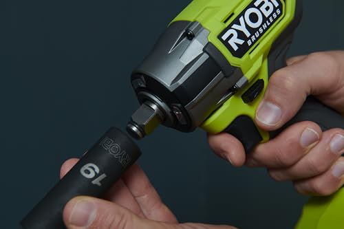 RYOBI 18 V ONE Brushless Akku-Schlagschrauber RIW18CBL-0, max. Drehmoment 450 Nm, 4 Drehmomenteinstellungen, Tri-Beam LED-Beleuchtung, ohne Akku und Ladegerät – Bild 8