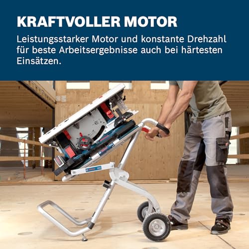 Bosch Professional Tischkreissäge GTS 10 XC (Sägeblatt-Ø: 254 mm, Sägeblattbohr-Ø: 30mm inkl. Absaugadapter, Parallelanschlag, Schiebestock, Winkelanschlag, Aufbewahrung für Sägeblatt) – Bild 4