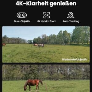 Alternative view of Reolink 4K 4G LTE Überwachungskamera mit SIM-Karte, Dual-Objektiv, Auto-Tracking, Wildkamera Solar Akku Ohne WLAN, 6X Hybrid-Zoom, No-Glow IR, IP65 für Wildtiere, TrackMix LTE Trail Solarpanel