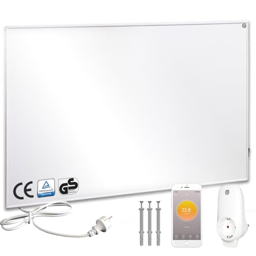 Warmfay Infrarotheizung 200W mit WiFi Thermostat, Energiesparende Infrarot Wandheizung für 2-4 m², Elektroheizung mit Überhitzungsschutz TÜV SÜD